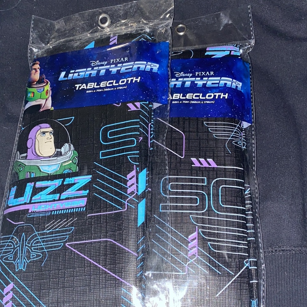 Set of 2 Disney Pixar Lightyear Tablecloth 52 x 70 inch